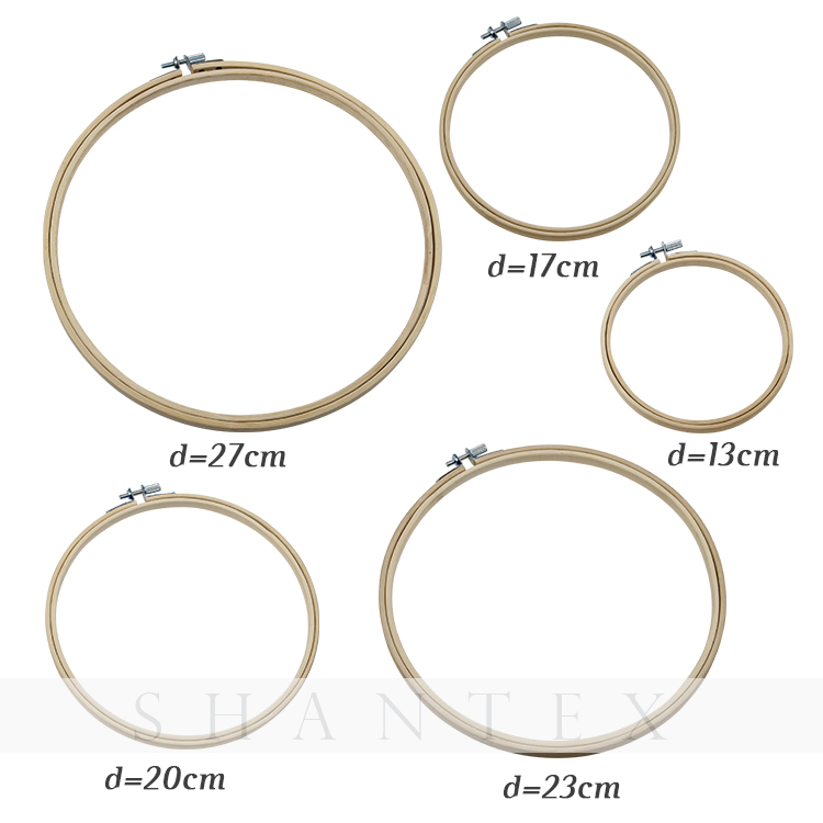 Round Natural Bamboo Embroidery Hoop For Cross Stitch