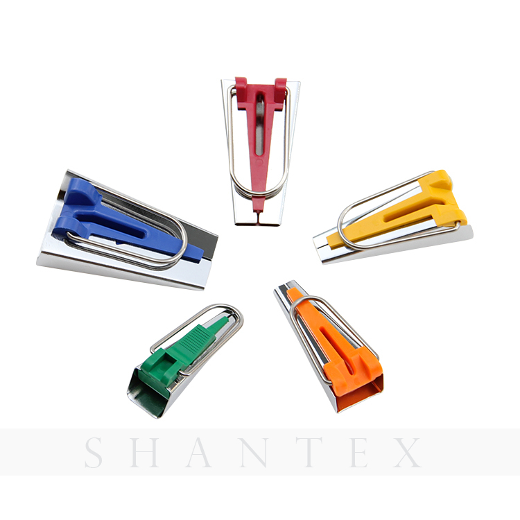 High Quality Different Colors Stainless Steel Bias Tape Maker Set Binding Tool Sewing Tool for Quilting 