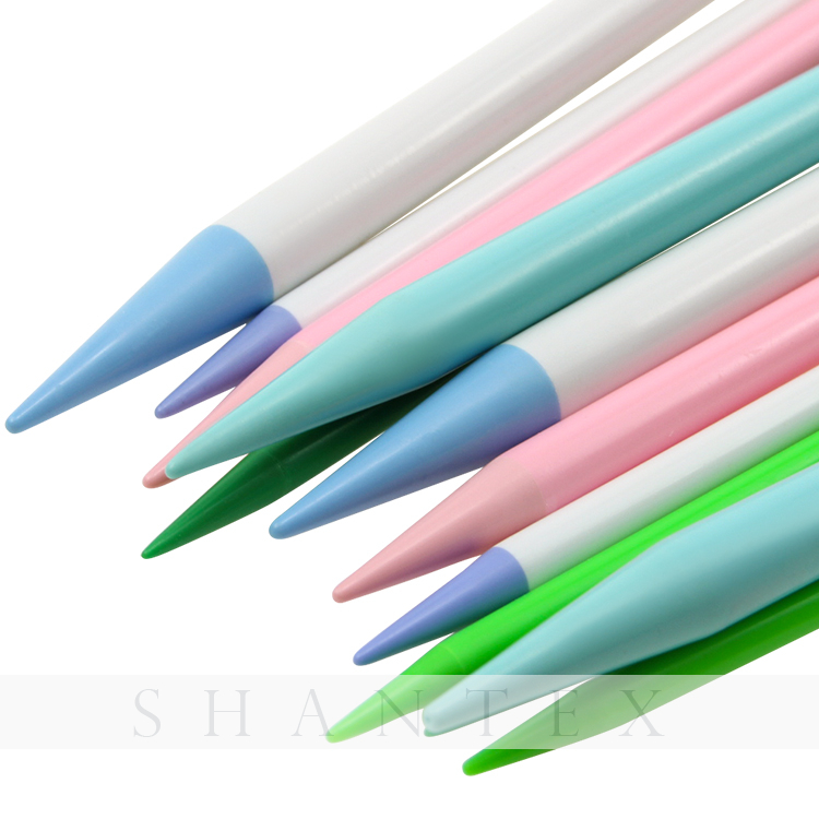 12PCS/SET Colorful Single Pointed Knitting Tool Sweater Needle Crochet Hook 