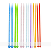 Plastic Needle Knitting Tool Sweater Needle Single Point with Bead Pin A Pointed Rod for Beginners 