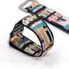 Custom Logo Assorted Color Adjustable Sport Wristband Hook And Loop Strap With Metal Buckle 