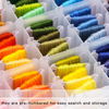  Embroidery Floss 108pcs DMC Colors Embroidery Thread String Kits with Storage Box 38 Pcs Cross Stitch Kits 