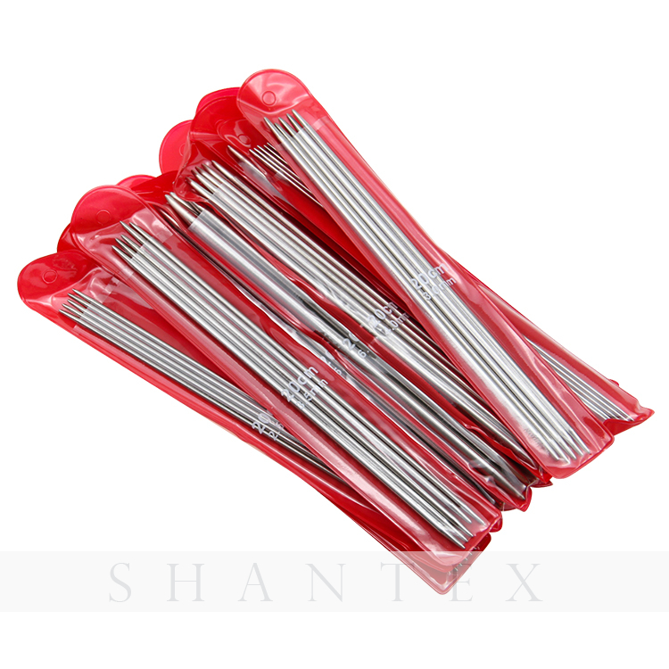 55-Piece Stainless Steel Double Pointed Knitting Needles Set – 11 Sizes, 7.9 Inches